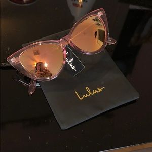 Lulu’s cat eye mirrored sunglasses